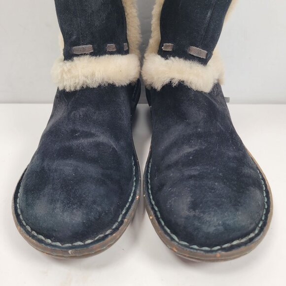 UGG Australia Elijo Women's Black Suede Shearling Boots S/N5674 US Size 5 - Picture 7 of 11